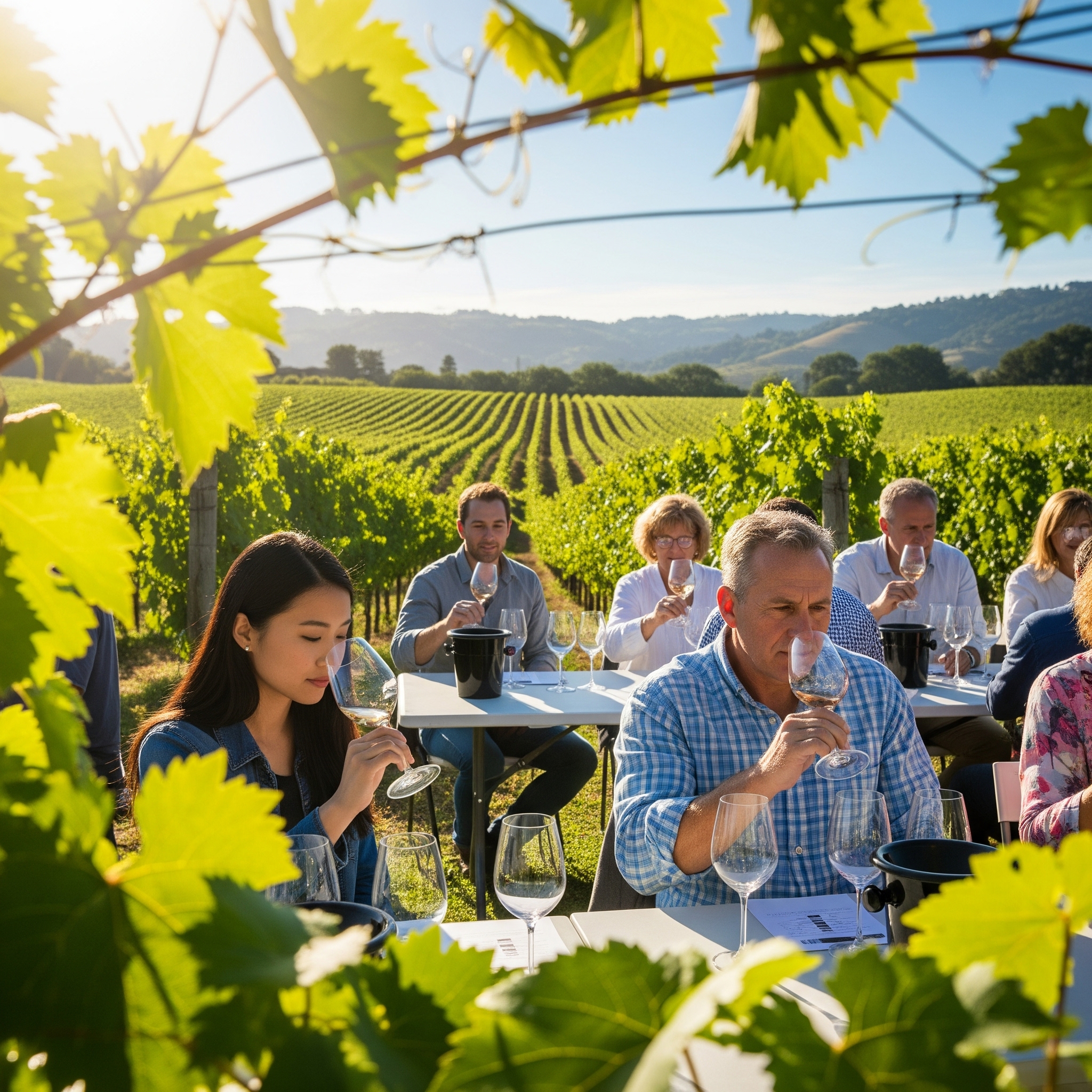Wine tasting experience among the vines at Vigneti Aperti