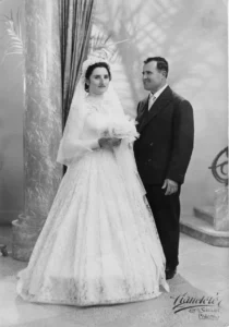 My parents' wedding day in Palermo, the photograph that opens my book.