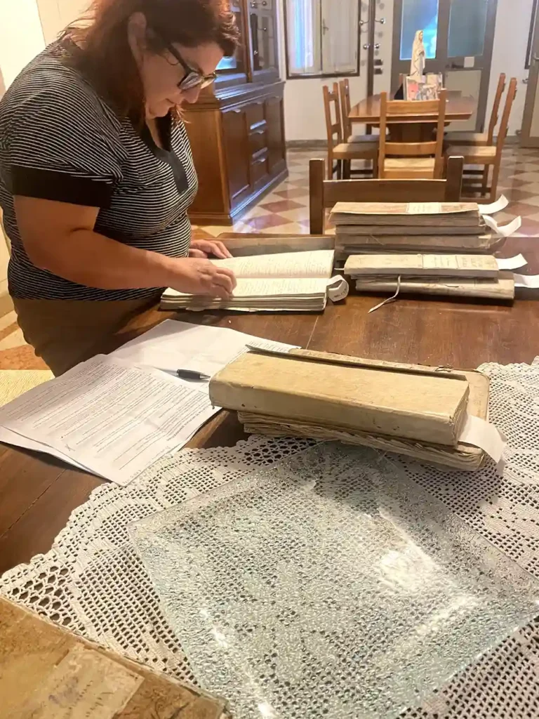 marina-martello-fieldwork-parish-registers-desk