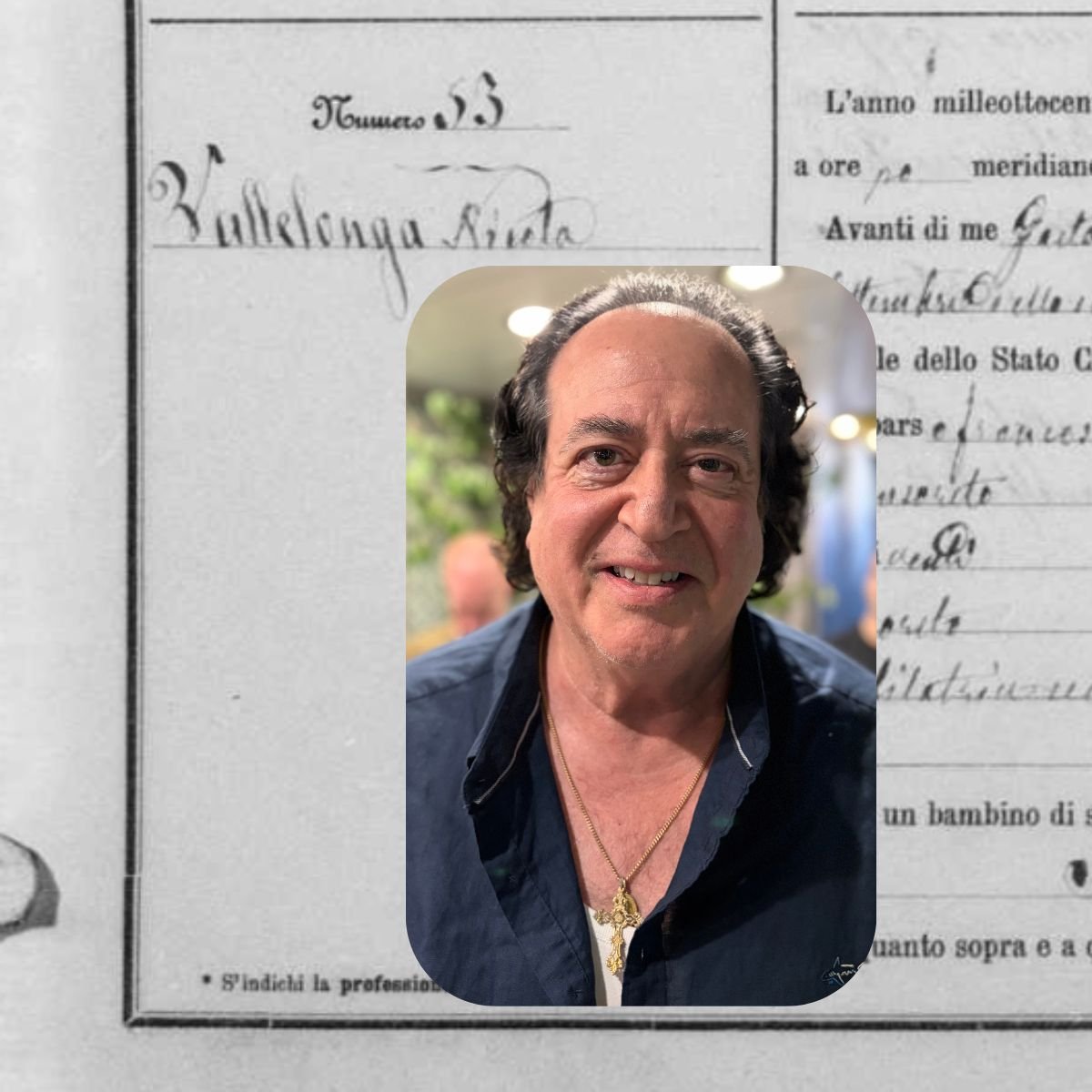 Original civil birth record of Nicola Vallelonga registered in Dinami Calabria establishing the true ancestral town